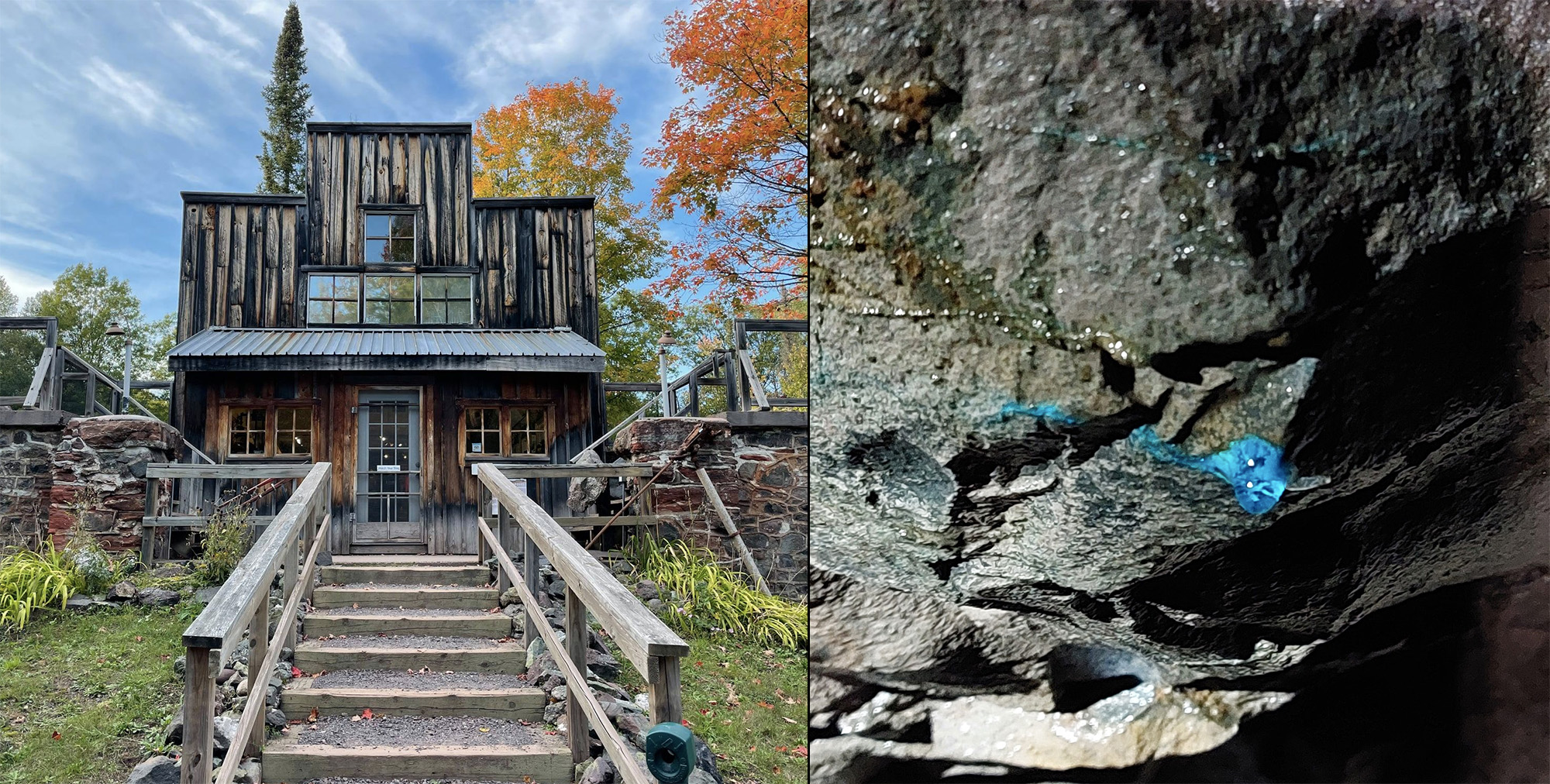 Blue Mineral at Adventure Mine