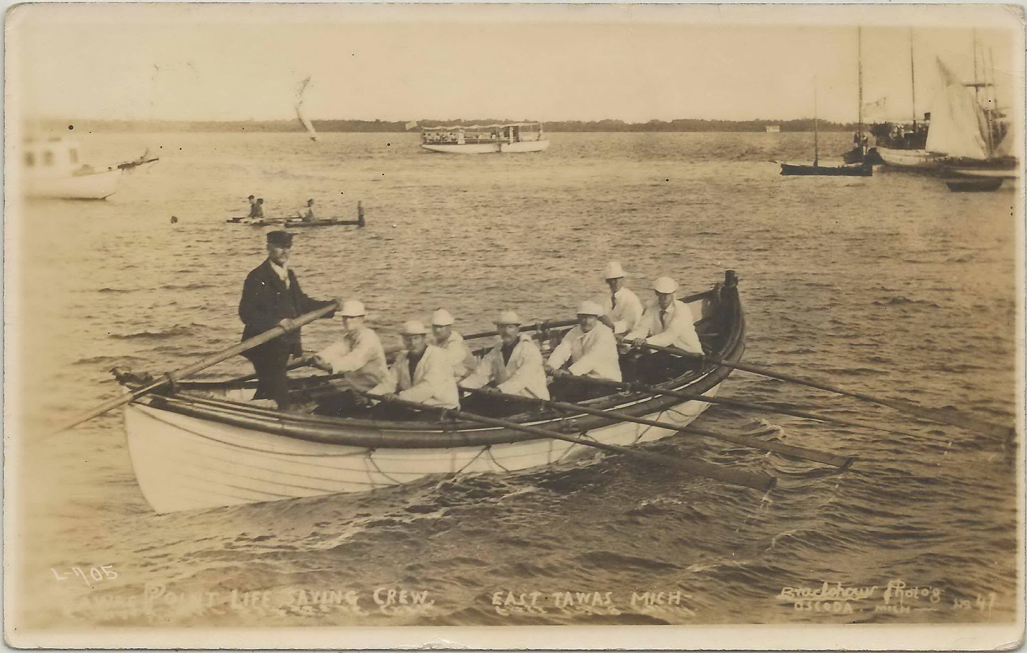 Tawas Point Lighthouse USLSS Life Saving Service Crew Training on Tawas Bay
