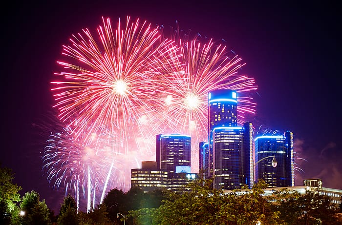 Renaissance Center Fireworks