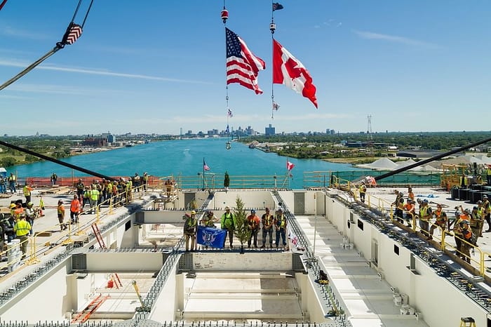 Connection Ceremony by Gordie Howe International Bridge