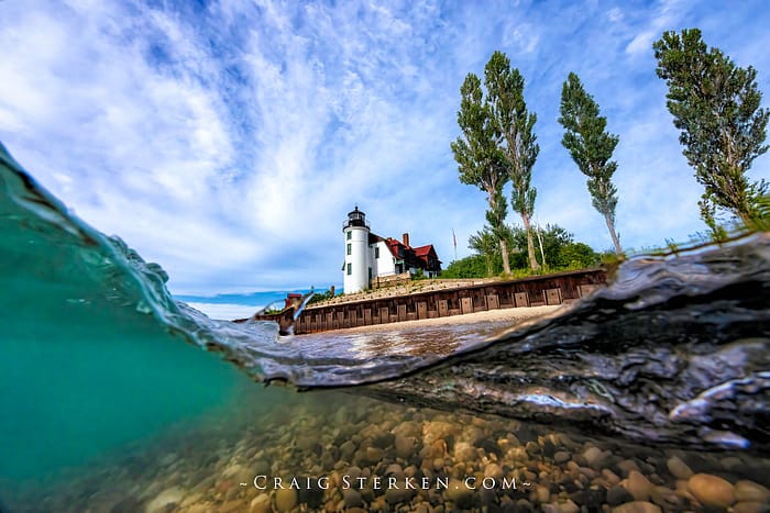 Peek underwater at Point Betsie Lighthouse by Craig Sterken Photography