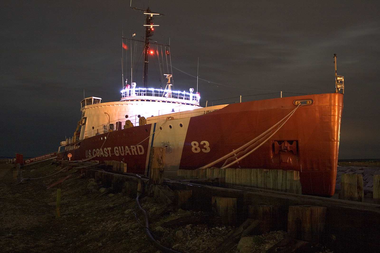 Old USCG Cutter Mackinaw by Skip Barnes