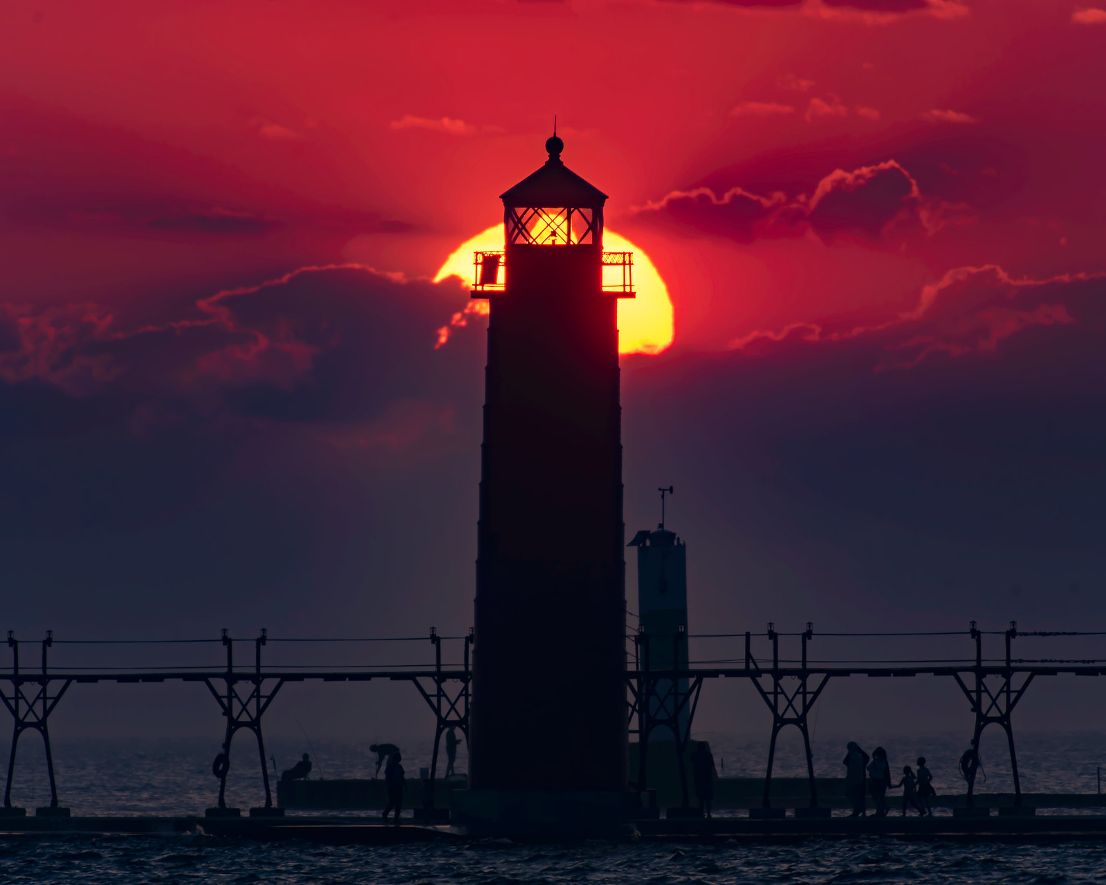Grand Haven Pier Sunset by Brian Ertl