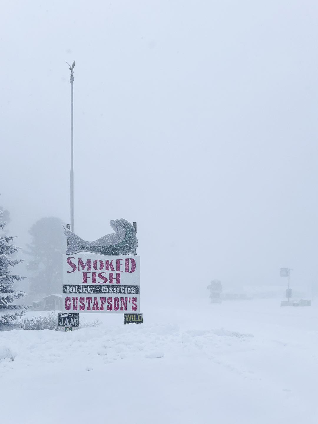 Whiteout on US-2 by Gustafsons Smoked Fish